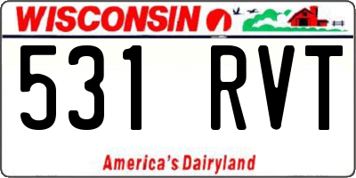 WI license plate 531RVT