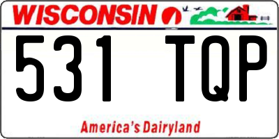 WI license plate 531TQP