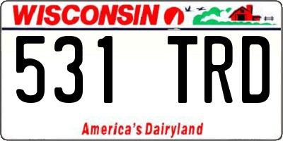 WI license plate 531TRD