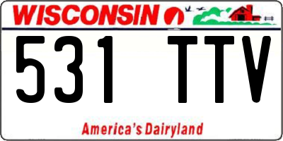 WI license plate 531TTV