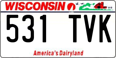 WI license plate 531TVK