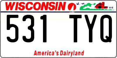 WI license plate 531TYQ