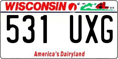 WI license plate 531UXG