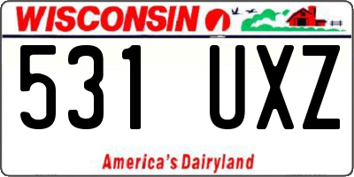 WI license plate 531UXZ