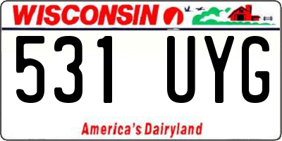 WI license plate 531UYG