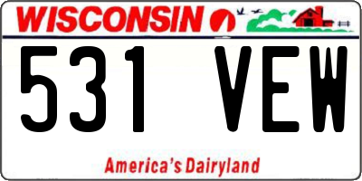 WI license plate 531VEW