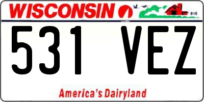 WI license plate 531VEZ