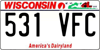 WI license plate 531VFC