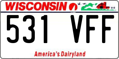 WI license plate 531VFF