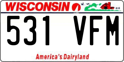 WI license plate 531VFM