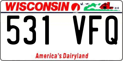 WI license plate 531VFQ