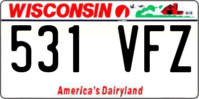WI license plate 531VFZ
