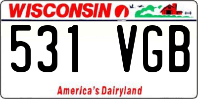 WI license plate 531VGB