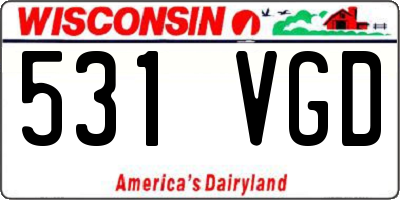 WI license plate 531VGD