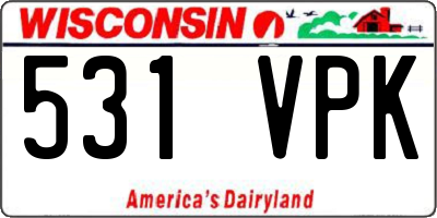 WI license plate 531VPK