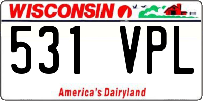 WI license plate 531VPL