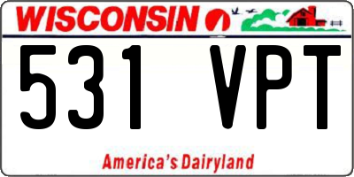 WI license plate 531VPT