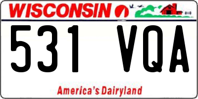 WI license plate 531VQA