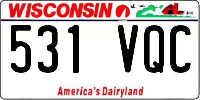 WI license plate 531VQC