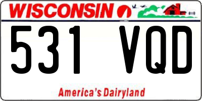 WI license plate 531VQD