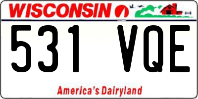 WI license plate 531VQE