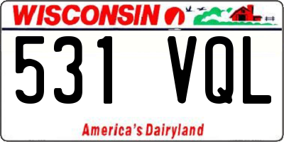 WI license plate 531VQL