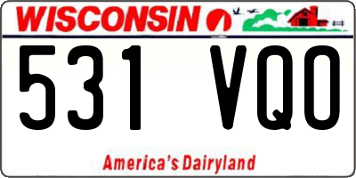 WI license plate 531VQO