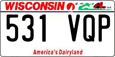 WI license plate 531VQP