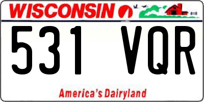 WI license plate 531VQR