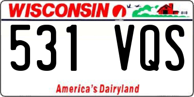 WI license plate 531VQS