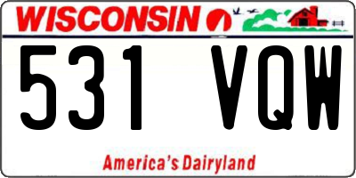 WI license plate 531VQW