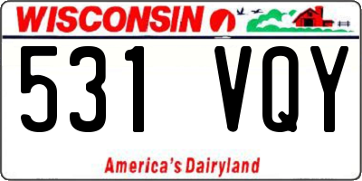 WI license plate 531VQY