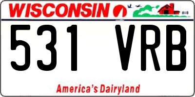 WI license plate 531VRB