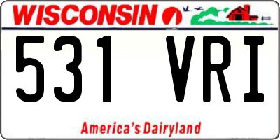 WI license plate 531VRI