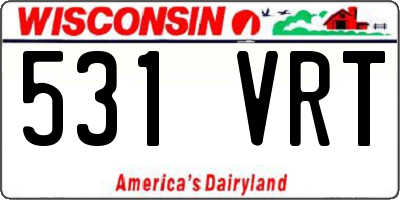 WI license plate 531VRT