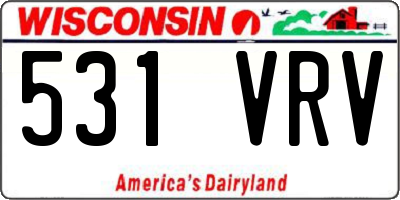 WI license plate 531VRV