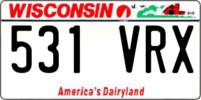 WI license plate 531VRX