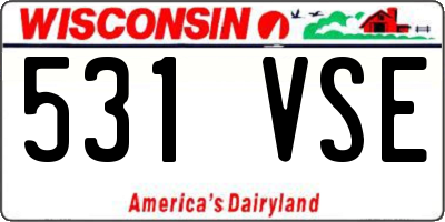 WI license plate 531VSE