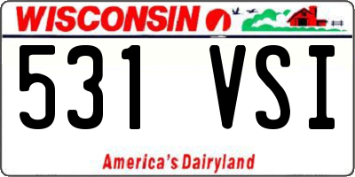 WI license plate 531VSI
