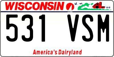 WI license plate 531VSM