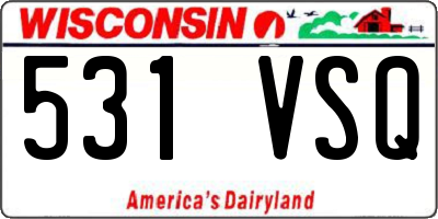 WI license plate 531VSQ