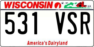 WI license plate 531VSR