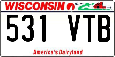 WI license plate 531VTB