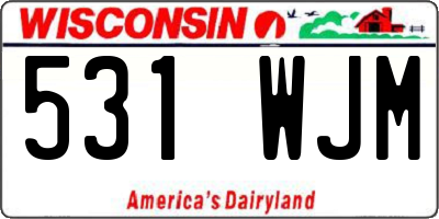 WI license plate 531WJM