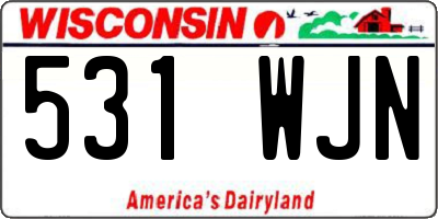WI license plate 531WJN