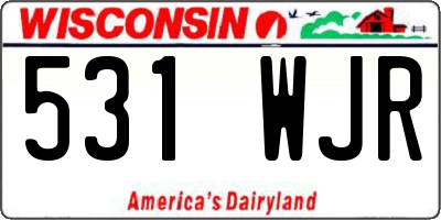 WI license plate 531WJR