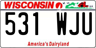 WI license plate 531WJU