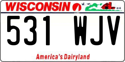 WI license plate 531WJV