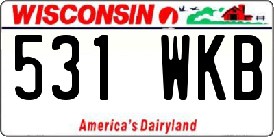 WI license plate 531WKB