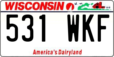 WI license plate 531WKF